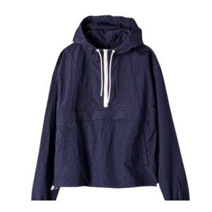 Aritzia Sunday Best Jasmine Navy Blue White Pullover Windbreaker Jacket SOLD